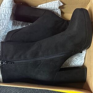 Steve Madden Black Suede Women's Ankle Boots